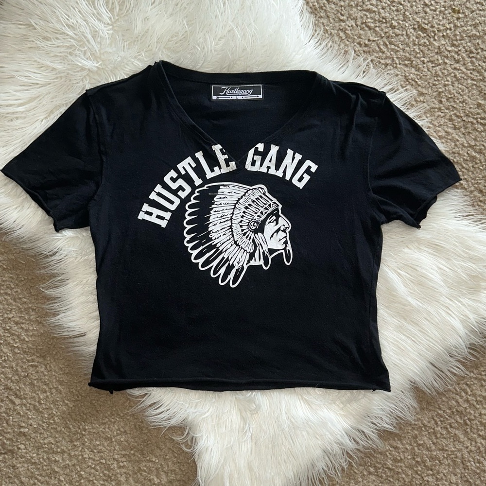 EUC Hustle Gang crop top.